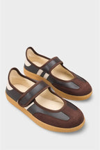 Capone Fianna Adjustable Strap Women Red White Ballet Flat