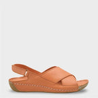 Capone Florina Genuine Leather Soft Comfort Women Black Sandal