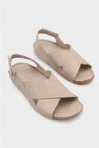 Capone Florina Genuine Leather Soft Comfort Women Black Sandal