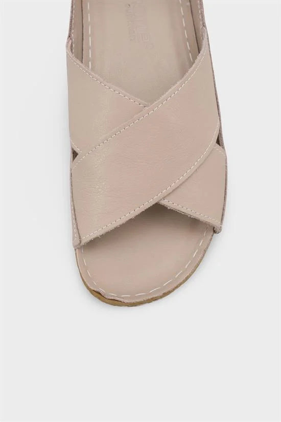 Capone Florina Genuine Leather Soft Comfort Women Black Sandal