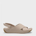 Capone Florina Genuine Leather Soft Comfort Women Black Sandal