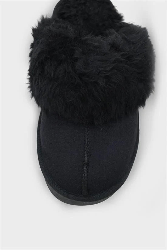Capone Furry Closed Toe Women Sued Beige Slippers