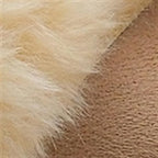 Capone Furry Closed Toe Women Sued Beige Slippers