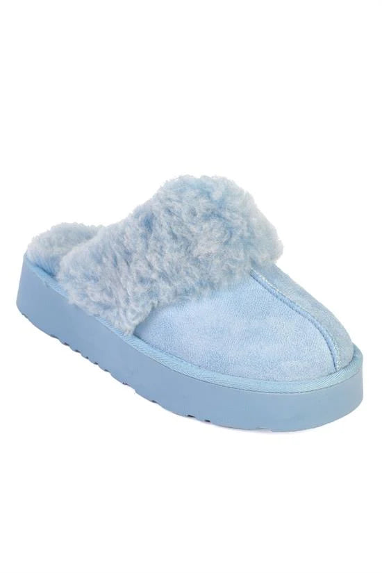 Capone Furry Closed Toe Women Sued Beige Slippers