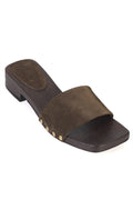 Capone Genuine Leather Suede Women Brown Clog