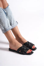 Capone Halsey Women Beige Slide Flat Sandals