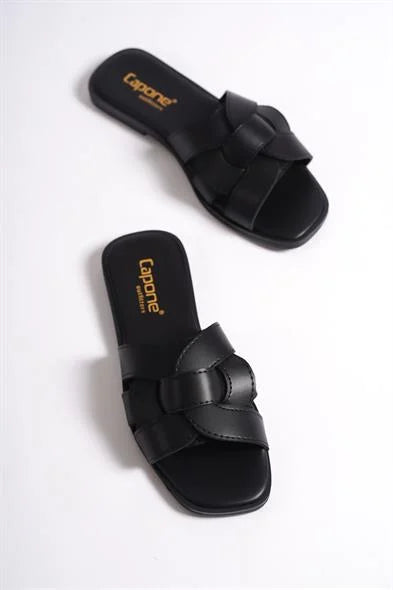 Capone Halsey Women Beige Slide Flat Sandals