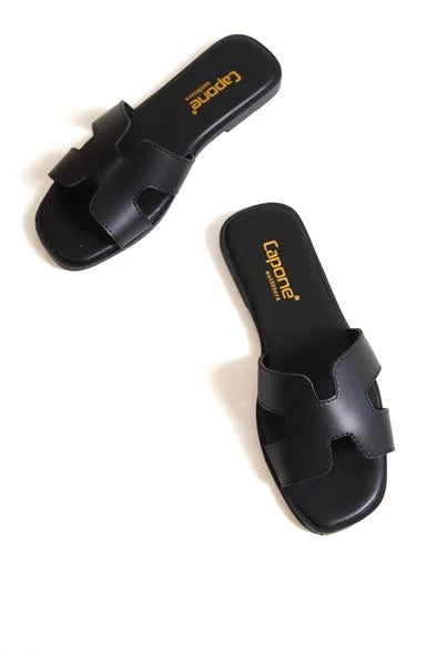 Capone Halsey Women White Slide Flat Sandals