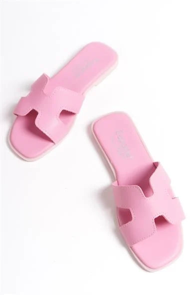 Capone Halsey Women White Slide Flat Sandals