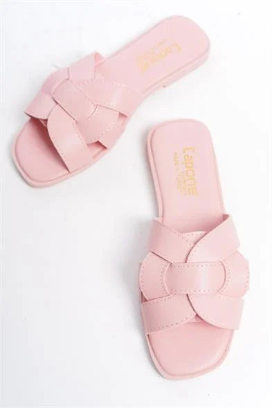 Capone Halsey Women Beige Slide Flat Sandals