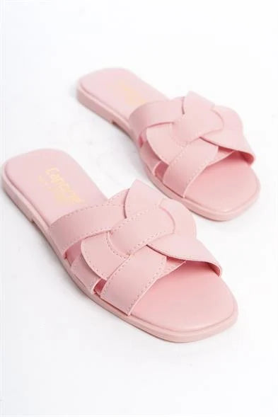 Capone Halsey Women Beige Slide Flat Sandals