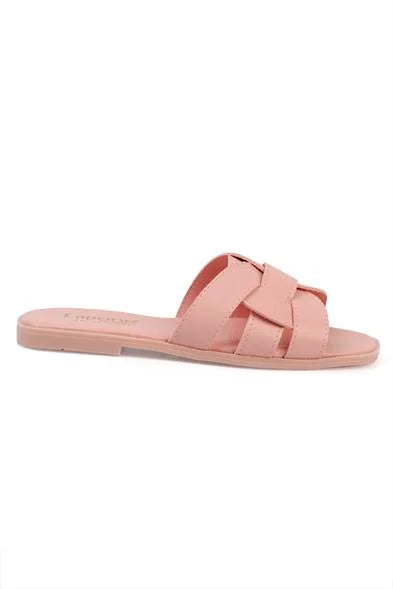 Capone Halsey Women Beige Slide Flat Sandals