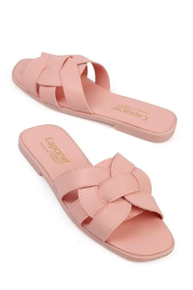 Capone Halsey Women Beige Slide Flat Sandals