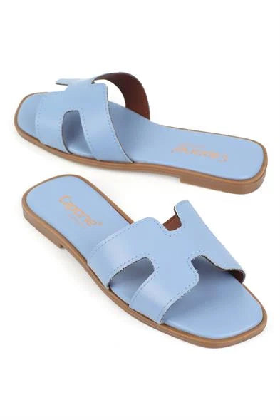 Capone Halsey Women White Slide Flat Sandals