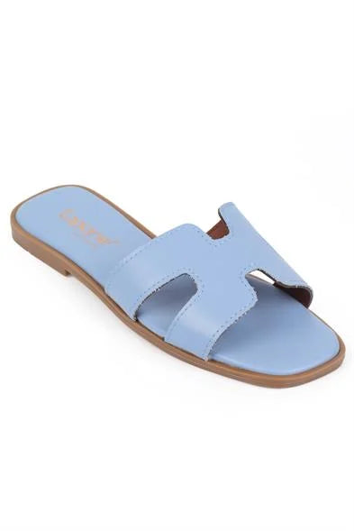 Capone Halsey Women White Slide Flat Sandals
