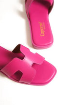 Capone Halsey Women White Slide Flat Sandals