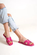 Capone Halsey Women White Slide Flat Sandals