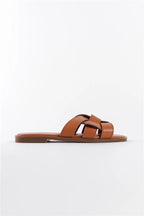Capone Halsey Women Beige Slide Flat Sandals