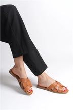 Capone Halsey Women Beige Slide Flat Sandals