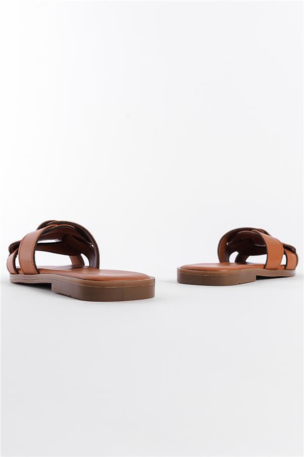 Capone Halsey Women Beige Slide Flat Sandals