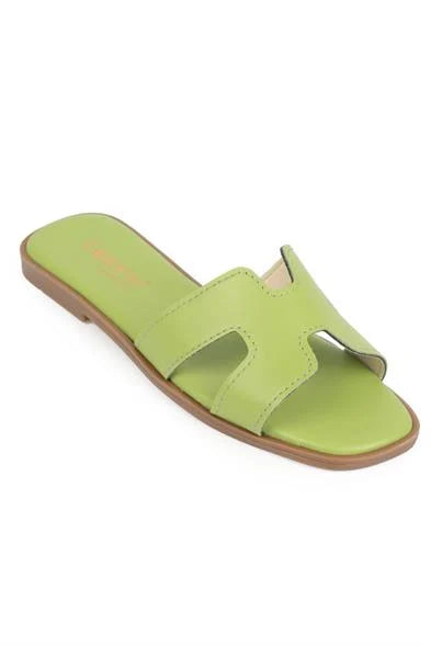 Capone Halsey Women White Slide Flat Sandals