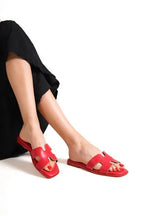 Capone Halsey Women White Slide Flat Sandals