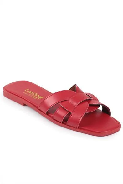 Capone Halsey Women Beige Slide Flat Sandals