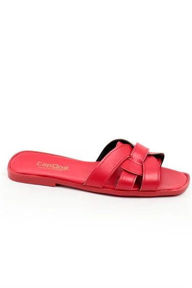 Capone Halsey Women Beige Slide Flat Sandals