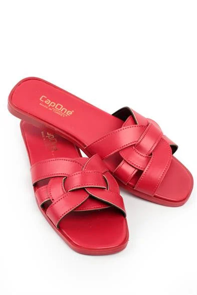 Capone Halsey Women Beige Slide Flat Sandals