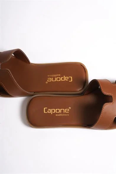 Capone Halsey Women White Slide Flat Sandals