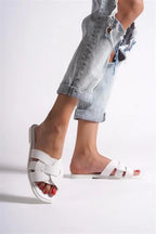 Capone Halsey Women Beige Slide Flat Sandals