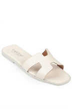 Capone Halsey Women White Slide Flat Sandals