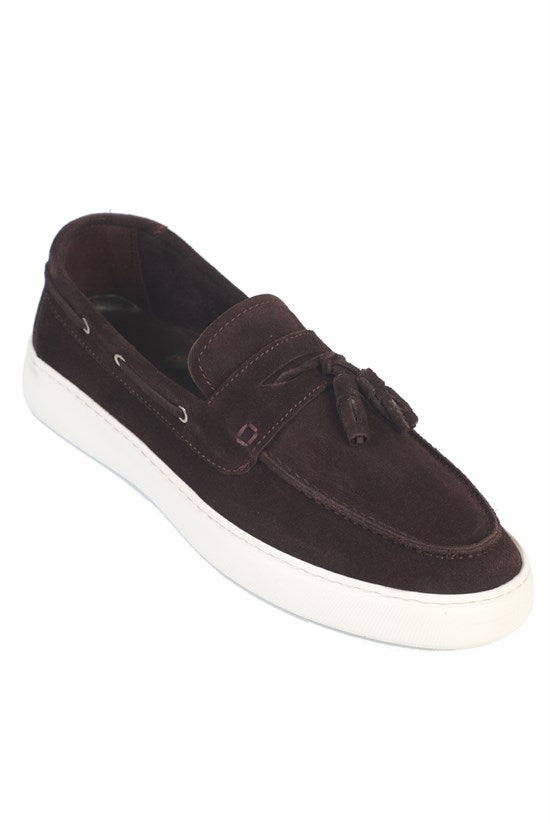 Capone Hammad Genuine Leather Suede Tassel Genuine Leather Lined Men Loafer