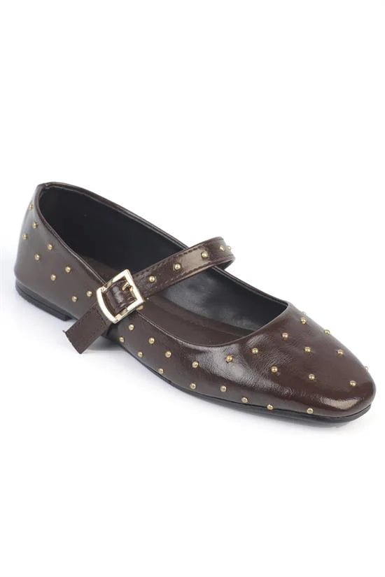 Capone Heddi Strap Women Beige Ballet Flat
