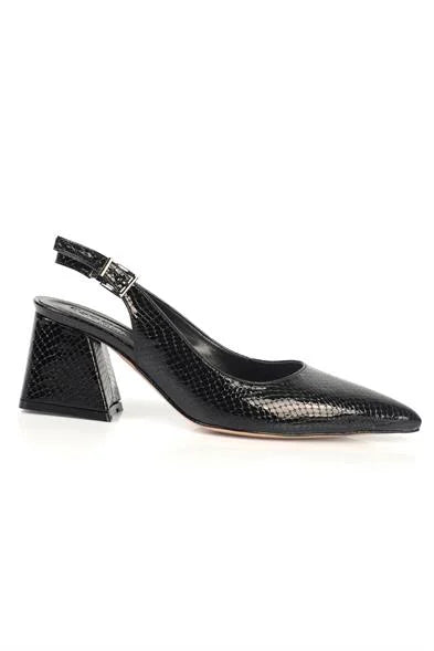 Capone Ruby Soft Padded Insole Ženske crne cipele na petu