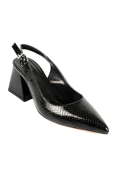 Capone Ruby Soft Padded Insole Ženske crne cipele na petu