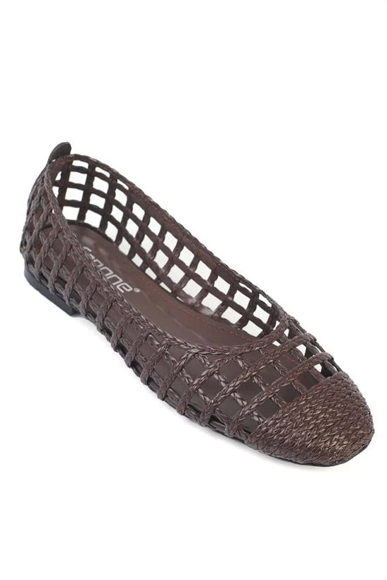 Capone Heide Woven Women Black Ballet Flat