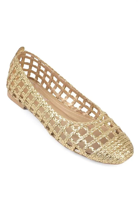 Capone Heide Woven Women Black Ballet Flat