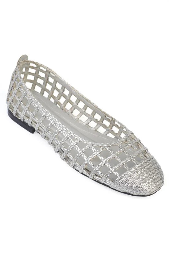 Capone Heide Woven Women Black Ballet Flat
