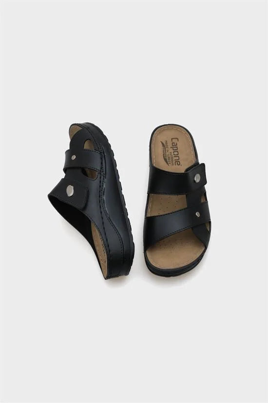 Capone Jane 107090 Women Black Slingback Comfort Anatomical Sandals