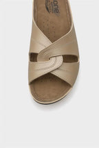 Capone Janel 107090 Ženske zlatne slingback udobne anatomske sandale