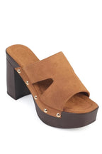 Capone Jelene Platform Suede Look Single Band Women Sued Black Clog