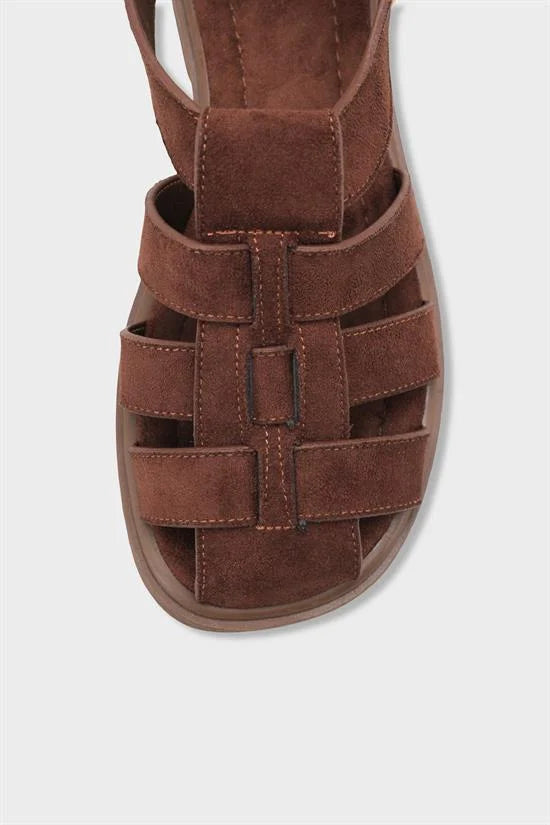 Capone Jennife Suede Look Gladiator Women Sued Mink Sandal