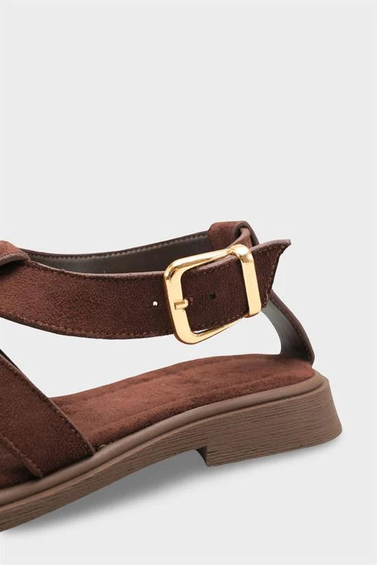 Capone Jennife Suede Look Gladiator Women Sued Mink Sandal