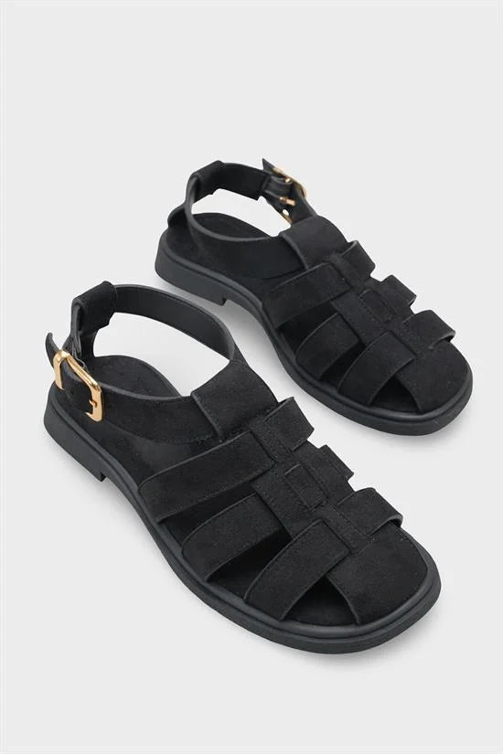 Capone Jennife Suede Look Gladiator Women Sued Mink Sandal