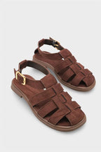 Capone Jennife Suede Look Gladiator Women Sued Mink Sandal