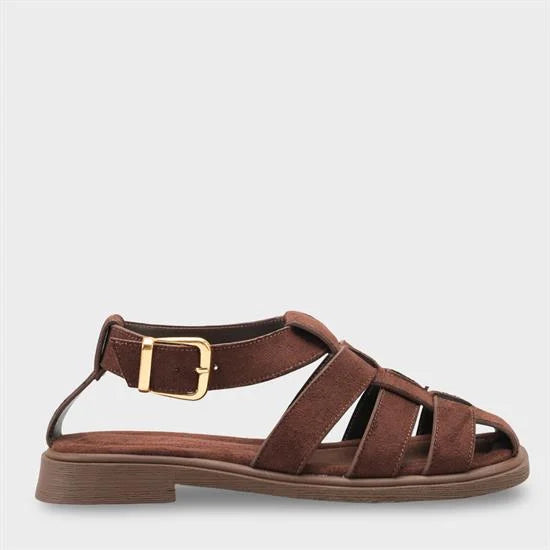Capone Jennife Suede Look Gladiator Women Sued Mink Sandal