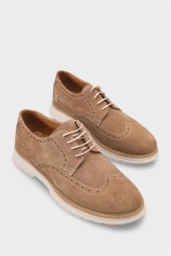 Capone Joachim Genuine Leather Suede Lace-Up Genuine Leather Lined Men Loafer