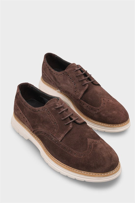 Capone Joachim Genuine Leather Suede Lace-Up Genuine Leather Lined Men Loafer