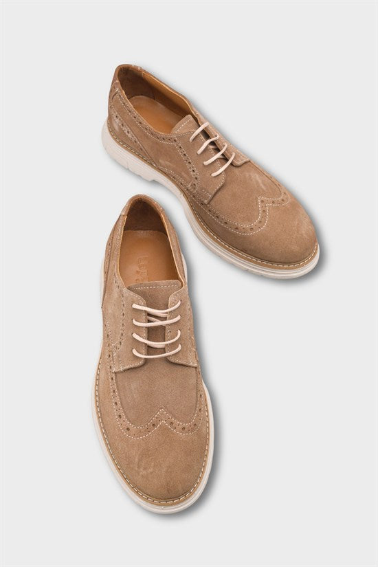 Capone Joachim Genuine Leather Suede Lace-Up Genuine Leather Lined Men Loafer